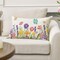 Spring Flowers Tulip Lavender Eucalyptus Butterfly Throw Pillow Cover, 12 x 20 Inch Spring Cushion Case for Sofa Couch